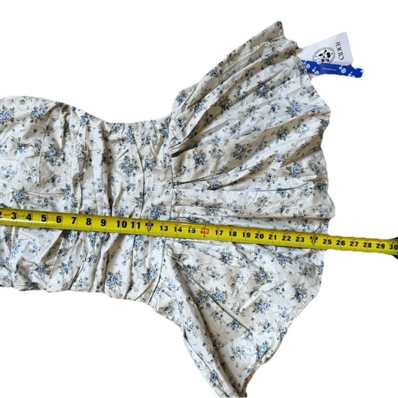 NWT Cider Blue and White Floral Dress XS - Picture 2 of 6